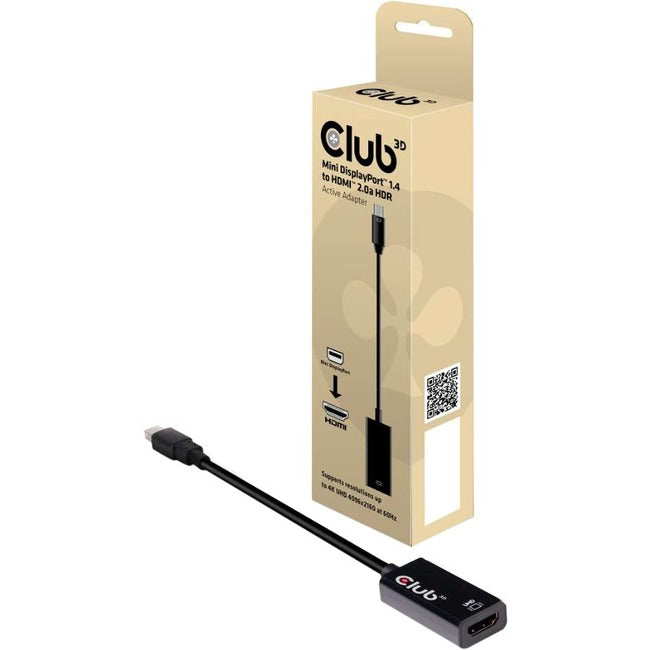 Club 3D Mini DisplayPort 1.4 to HDMI 2.0a HDR - American Tech Depot