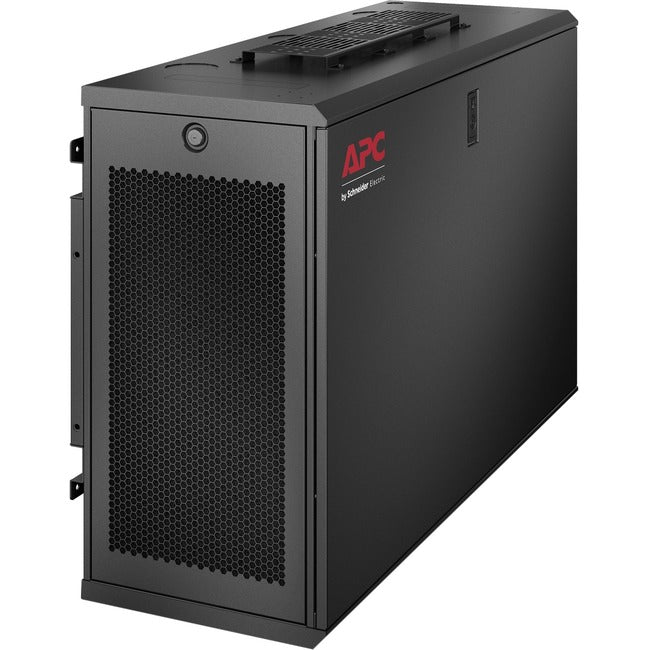 APC by Schneider Electric NetShelter WX 6U Low-Profile Wall Mount Enclosure 120V Fans - American Tech Depot