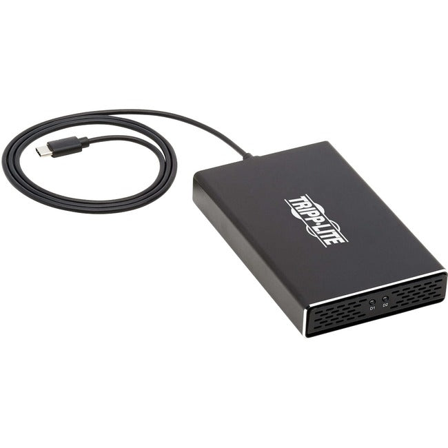 Tripp Lite USB C to Dual M.2 SATA SSD-HDD Enclosure Adapter USB 3.1 Gen 2 Black - American Tech Depot