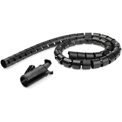 StarTech.com 1.5m - 4.9ft Cable Management Sleeve - Spiral - 25mm - 1" Diameter - W- Cable Loading Tool - Expandable Coiled Cord Organizer