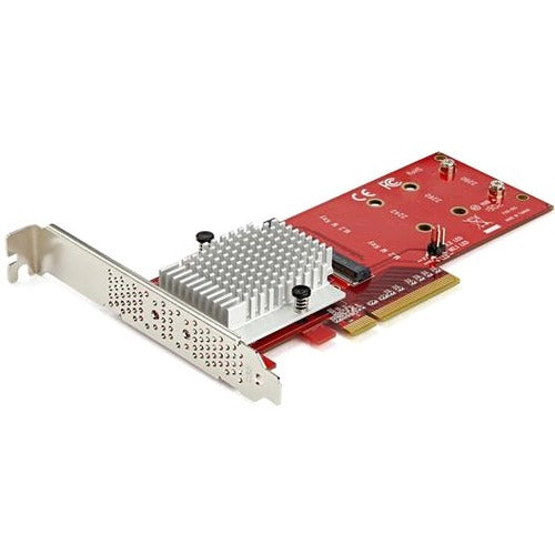 StarTech.com Dual M.2 PCIe SSD Adapter Card - x8 - x16 Dual NVMe or AHCI M.2 SSD to PCI Express 3.0 - M.2 NGFF PCIe (m-key) Compatible - American Tech Depot