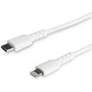 StarTech.com 1m USB C to Lightning Cable - iPhone iPad Fast Charging Durable White Charge & Sync Cord w-Aramid Fiber Apple MFI Certified - American Tech Depot