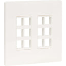 Tripp Lite 12-Port Keystone Double-Gang Faceplate, White, TAA - American Tech Depot