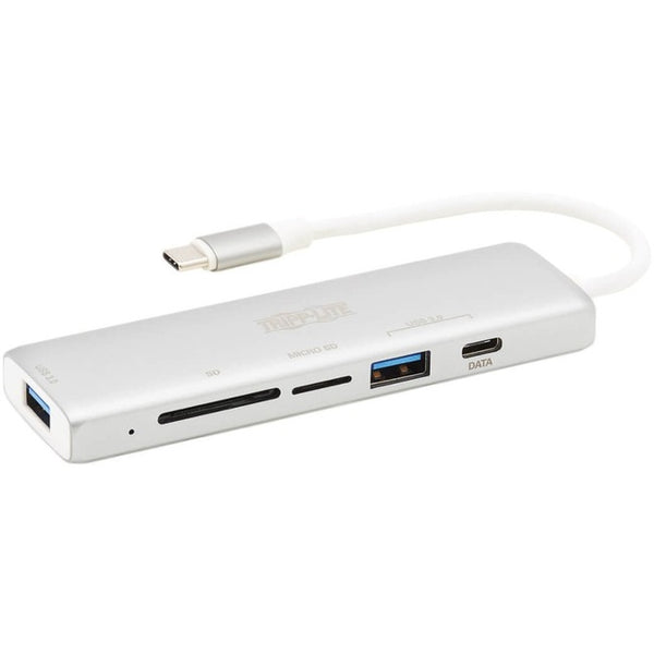 Tripp Lite USB C Multiport Adapter 2x USB-A 1x USB-C Card Reader Silver - American Tech Depot