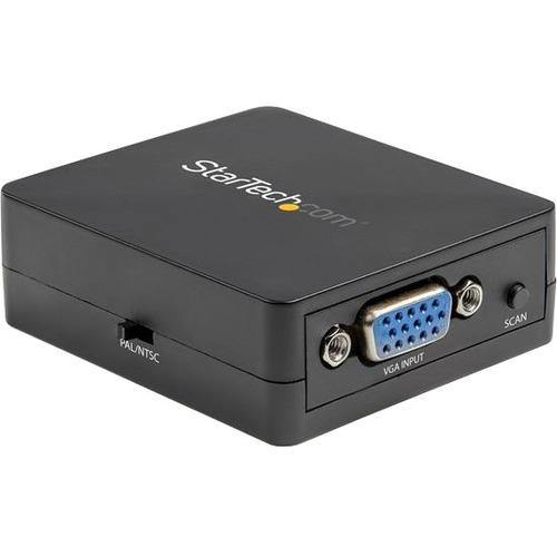 StarTech.com 1080p VGA to RCA and S-Video Converter - USB Powered - High Resolution VGA Input with Dynamic Scaling (VGA2VID2) - American Tech Depot