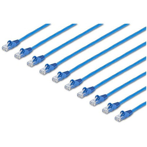 StarTech.com 1 ft. CAT6 Cable - 10 Pack - BlueCAT6 Patch Cable - Snagless RJ45 Connectors - Category 6 Cable - 24 AWG (N6PATCH1BL10PK) - American Tech Depot