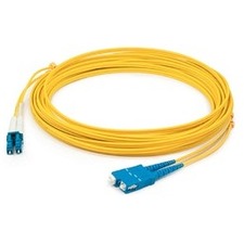 AddOn 3m LC (Male) to SC (Male) Yellow OM2 Duplex Fiber OFNR (Riser-Rated) Patch Cable - American Tech Depot