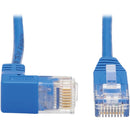 Tripp Lite Cat6 Ethernet Cable Down Right Angled Slim Molded M-M Blue 3ft - American Tech Depot