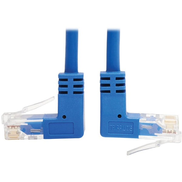 Tripp Lite Cat6 Ethernet Cable Up-Down Angled UTP Slim Molded M-M Blue 3ft - American Tech Depot