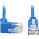 Tripp Lite Cat6 Ethernet Cable Up Angled UTP Slim Molded M-M RJ45 Blue 15ft - American Tech Depot