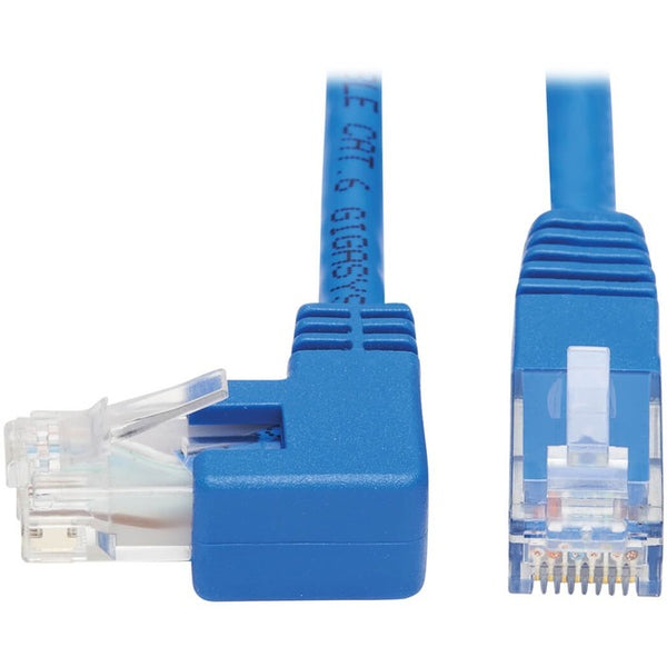 Tripp Lite Cat6 Ethernet Cable Left Angled UTP Molded RJ45 M-M Blue 20ft - American Tech Depot
