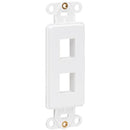 Tripp Lite Center Plate Insert, Decora Style - Vertical, 2 Ports - American Tech Depot