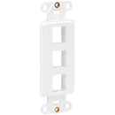 Tripp Lite Center Plate Insert, Decora Style - Vertical, 3 Ports - American Tech Depot