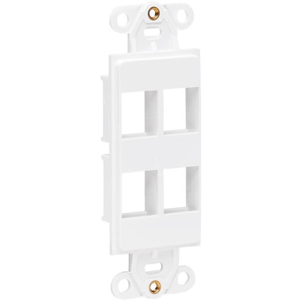 Tripp Lite Center Plate Insert, Decora Style - Vertical, 4 Ports - American Tech Depot