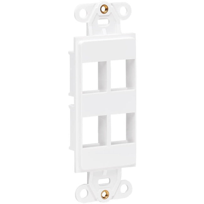 Tripp Lite Center Plate Insert, Decora Style - Vertical, 4 Ports - American Tech Depot