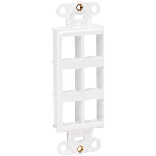 Tripp Lite Center Plate Insert, Decora Style - Vertical, 6 Ports - American Tech Depot