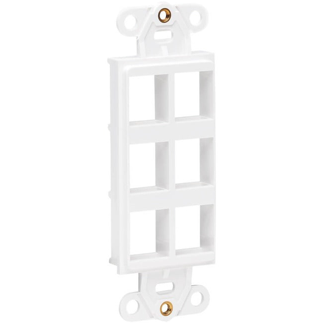 Tripp Lite Center Plate Insert, Decora Style - Vertical, 6 Ports - American Tech Depot