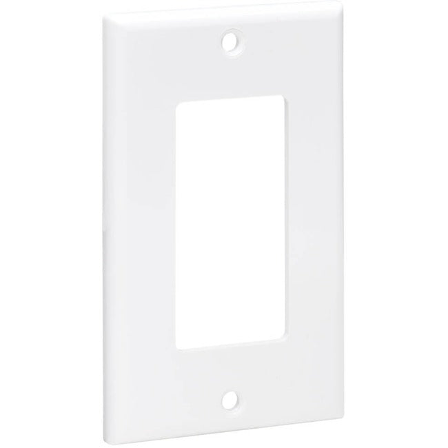 Tripp Lite Single-Gang Faceplate, Decora Style - Vertical, White - American Tech Depot