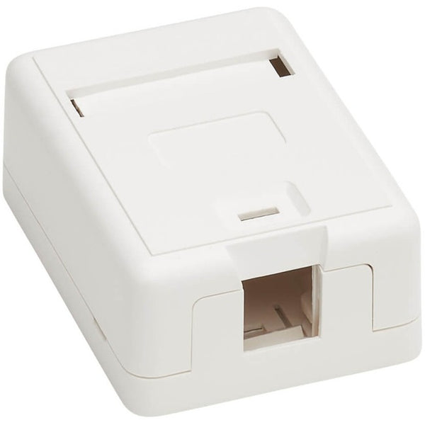 Tripp Lite Surface-Mount Box for Keystone Jack - 1 Port, White - American Tech Depot