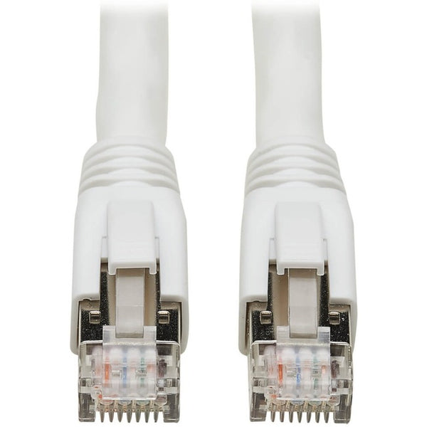 Tripp Lite Cat8 Patch Cable 25G-40G Certified Snagless M-M PoE White 20ft - American Tech Depot