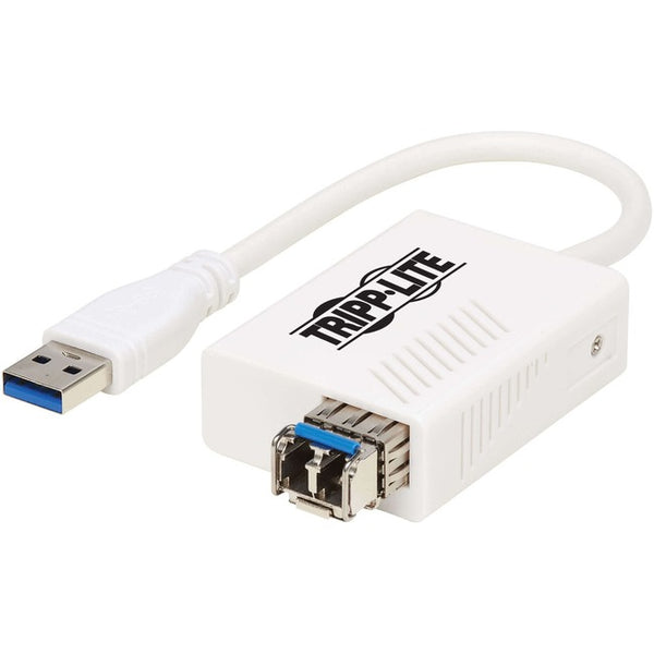 Tripp Lite USB MMF Fiber Transceiver Ethernet Adapter 10-100-1000Mbps LC - American Tech Depot