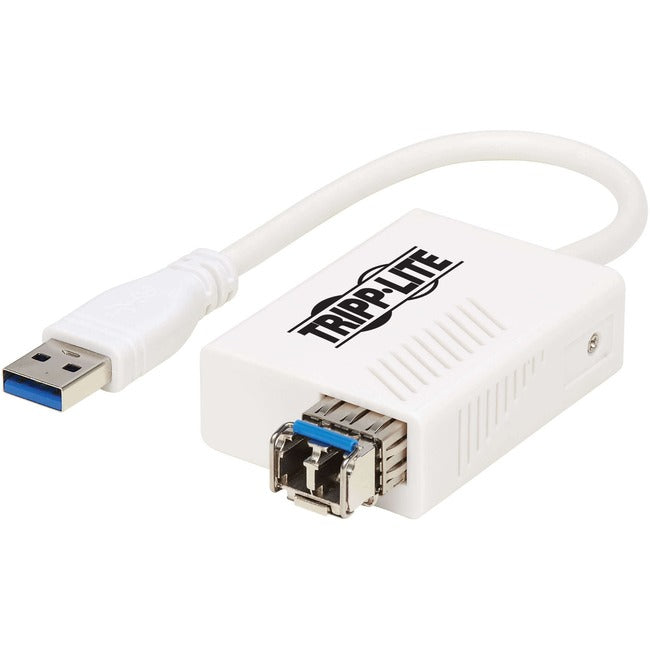 Tripp Lite USB MMF Fiber Transceiver Ethernet Adapter 10-100-1000Mbps LC - American Tech Depot