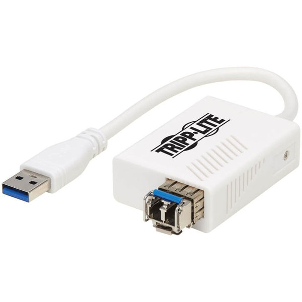 Tripp Lite USB SMF Fiber Transceiver Ethernet Adapter 10-100-1000Mbps LC - American Tech Depot