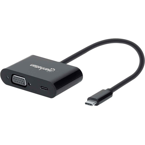 Manhattan USB-C to VGA Converter with Power Delivery Port - American Tech Depot