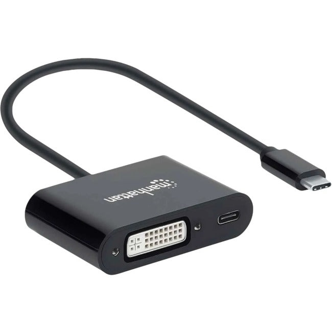 Manhattan USB-C to DVI Converter With Power Delivery Port - American Tech Depot