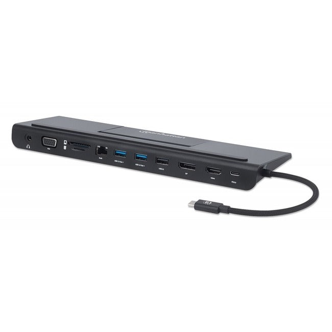 Manhattan USB-C 11-in-1 Triple-Monitor Docking Station with MST