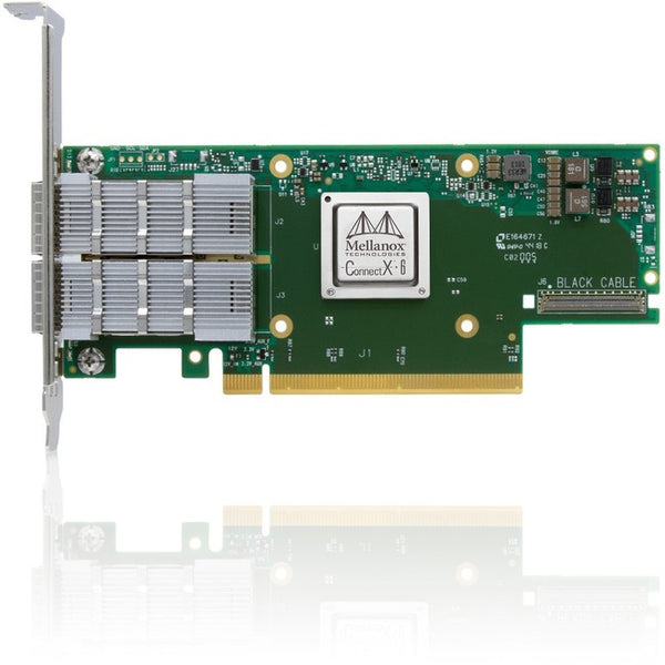 Nvidia Corporation Connectx-6 Vpi Adapter Card, Hdr Ib (200gb-s) And 200gbe, Dual-port Qsfp56, Pcie