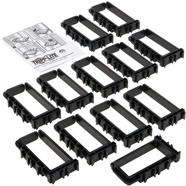 Tripp Lite Cable Management D-Rings Rack Enclosures Button Mount 2x4in 12Pk - American Tech Depot