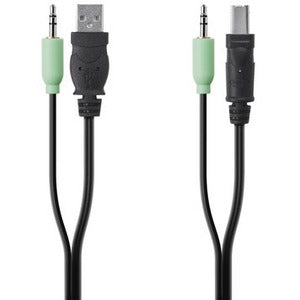 Belkin TAA USB-AUD SKVM CBL, USB A-B, 3.5mm AUDIO