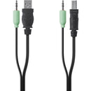 Belkin TAA USB-AUD SKVM CBL, USB A-B, 3.5mm Audio