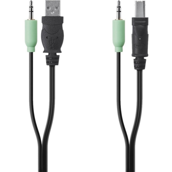 Belkin TAA USB-AUD SKVM CBL, USB A-B, 3.5mm Audio