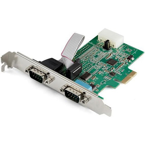 StarTech.com 2-port PCI Express RS232 Serial Adapter Card - PCIe to Dual Serial DB9 RS-232 Controller - 16950 UART - Windows, macOS, Linux - American Tech Depot