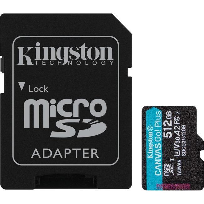 Kingston Canvas Go! Plus 512 GB Class 10-UHS-I (U3) microSDXC - American Tech Depot