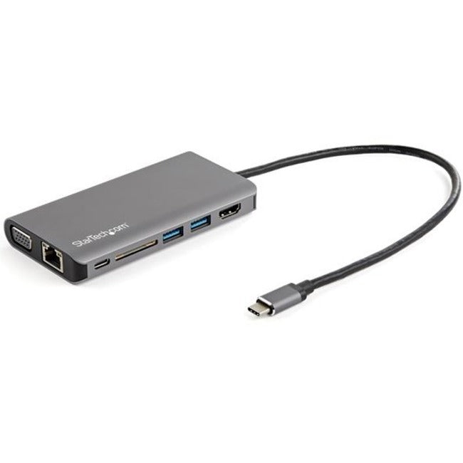 StarTech.com USB C Multiport Adapter - USB-C Mini Travel Dock w- 4K HDMI or 1080p VGA - 100W PD, 3x USB, SD, GbE, Audio - Laptop-Tablet