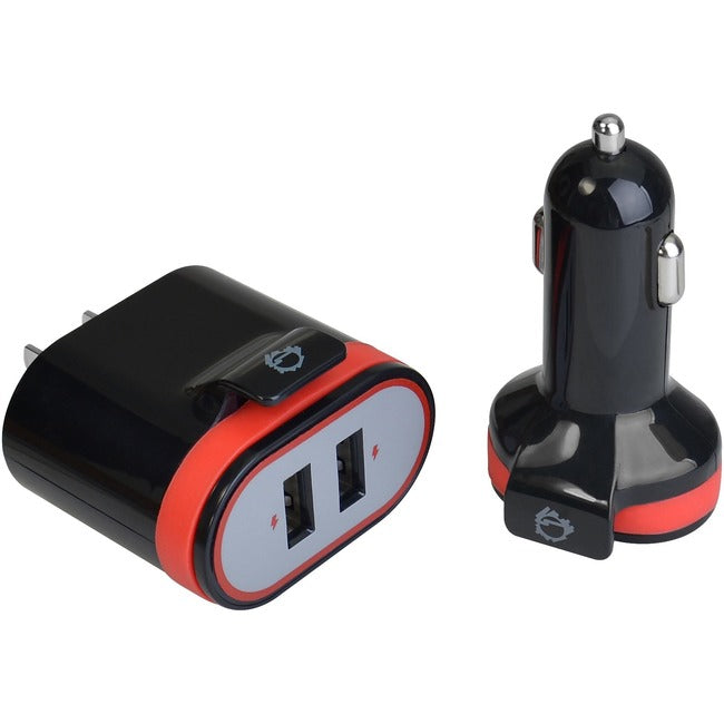 SIIG Fast Charging USB Wall Charger & Car Charger Bundle Pack - Black - American Tech Depot