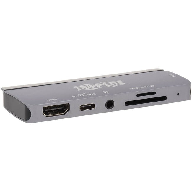 Tripp Lite USB C Docking Station HDMI USB-A SD-Micro SD PD Charging Gray - American Tech Depot