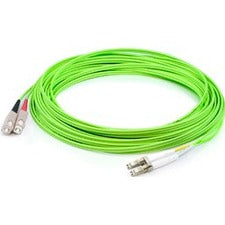 AddOn 9m LC (Male) to SC (Male) Straight Lime Green OM5 Duplex Fiber OFNR (Riser-Rated) Patch Cable - American Tech Depot