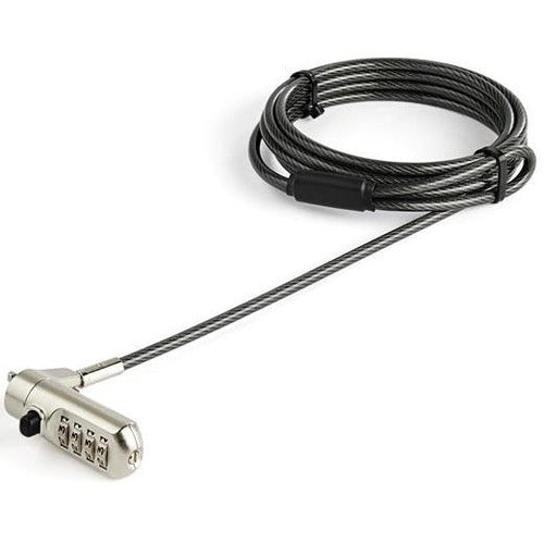 StarTech.com 6ft Laptop Cable Lock for Nano Slot Computer-Tablet-Device- Anti-Theft 4 Digit Combination Security Lock - Vinyl Coated Steel