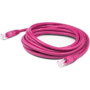 AddOn 15ft RJ-45 (Male) to RJ-45 (Male) Straight Pink Cat6 UTP PVC Copper Patch Cable - American Tech Depot