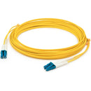 AddOn 0.5m LC (Male) to LC (Male) Yellow OS2 Duplex Fiber OFNR (Riser-Rated) Patch Cable - American Tech Depot