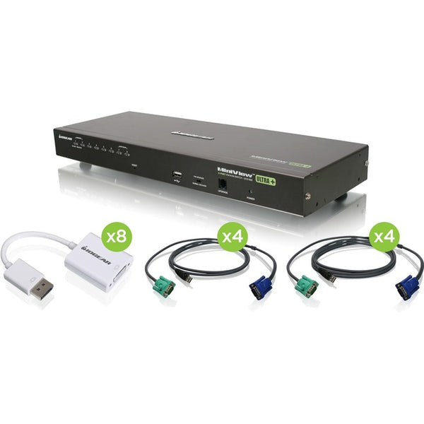 IOGEAR 8-Port USB PS-2 Combo VGA DisplayPort KVM Kit