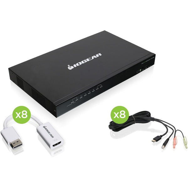 IOGEAR 8-Port USB PS-2 Combo HD DisplayPort KVM Kit