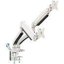 SIIG Dual Monitor Aluminum Heavy Duty Desk Mount with USB and Audio Ports