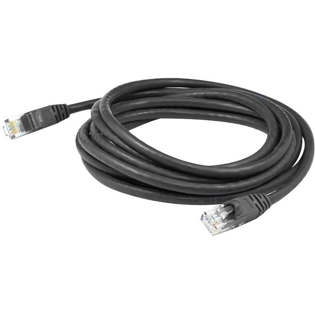 AddOn 25ft RJ-45 (Male) to RJ-45 (Male) Straight Black Cat6A UTP PVC Copper Patch Cable - American Tech Depot