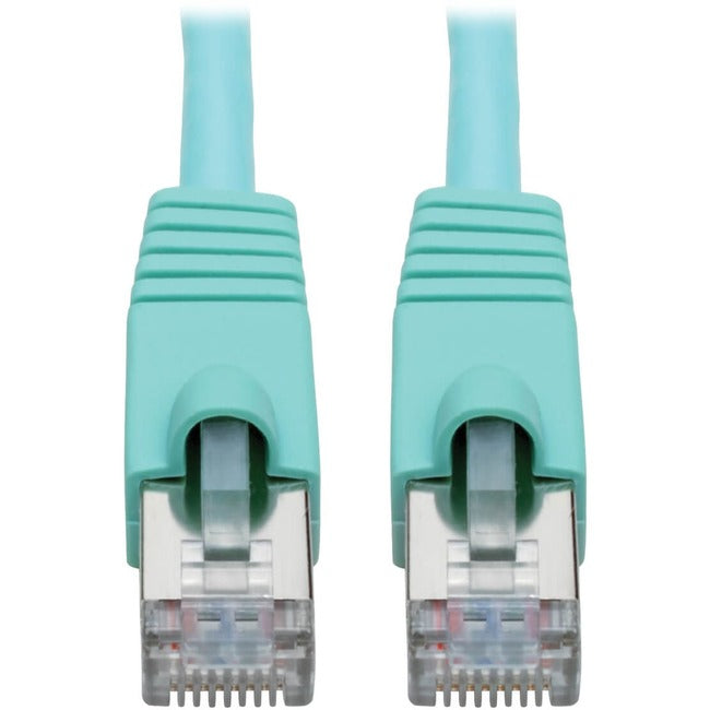 Tripp Lite Cat6a Ethernet Cable 10G STP Snagless Shielded PoE M-M Aqua 2ft - American Tech Depot