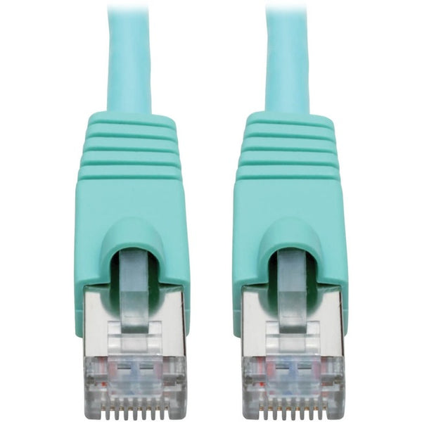 Tripp Lite Cat6a Ethernet Cable 10G STP Snagless Shielded PoE M-M Aqua 15ft - American Tech Depot